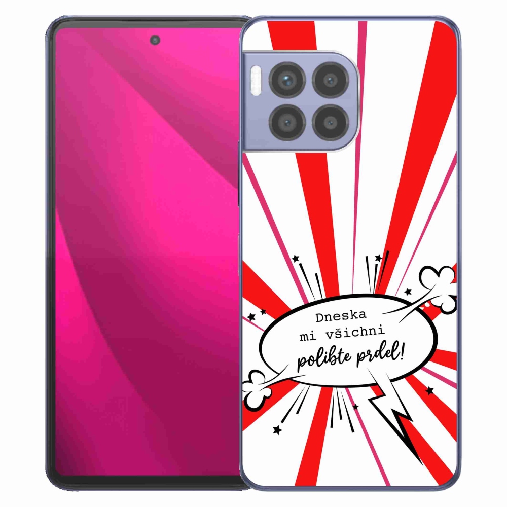 Gél borító mmCase a T-Mobile T Phone 2 Pro készülékhez - vicces szöveg 15 fehér háttér