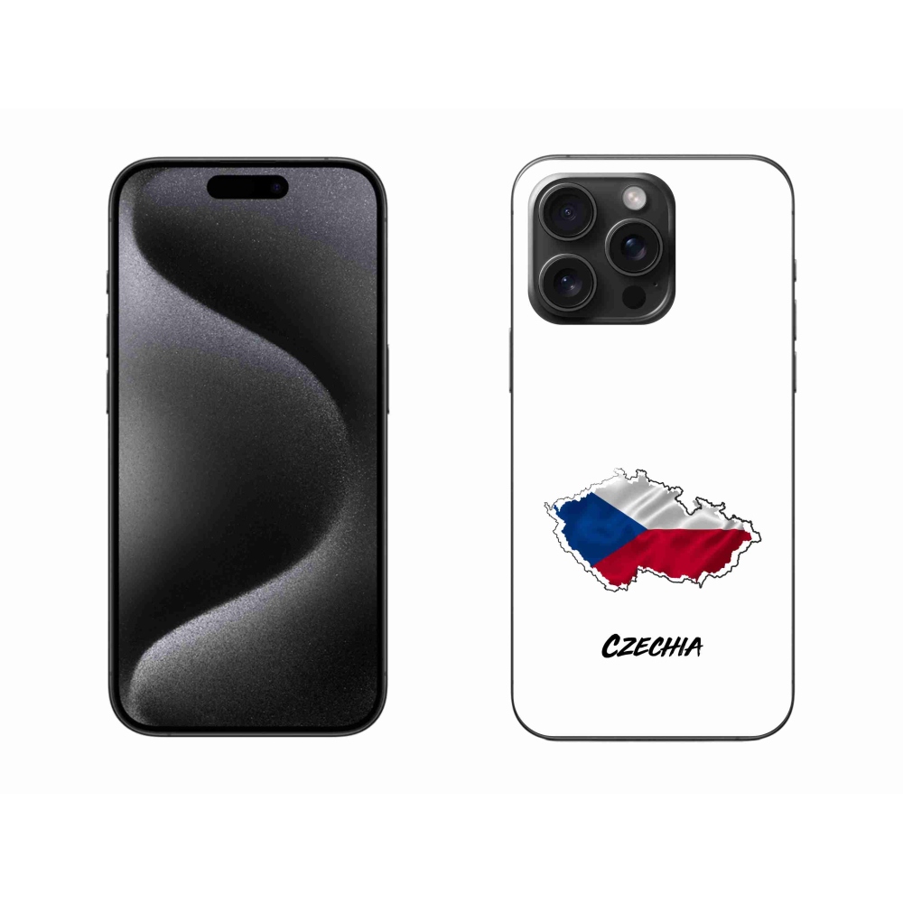 Gél borítás mmCase iPhone 15 Pro Max készülékhez - Csehország fehér háttér
