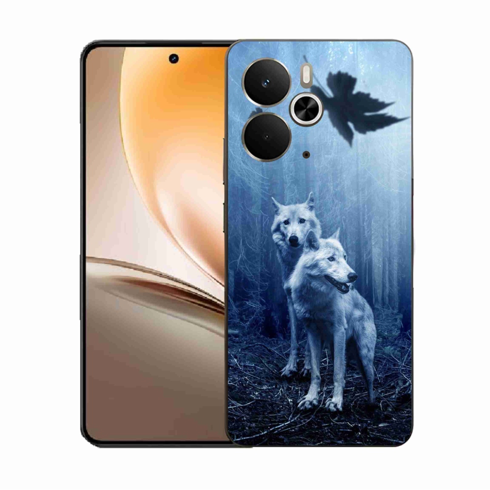 Gél borítás mmCase a Realme 14 5G/14T 5G számára - farkasok az erdőben
