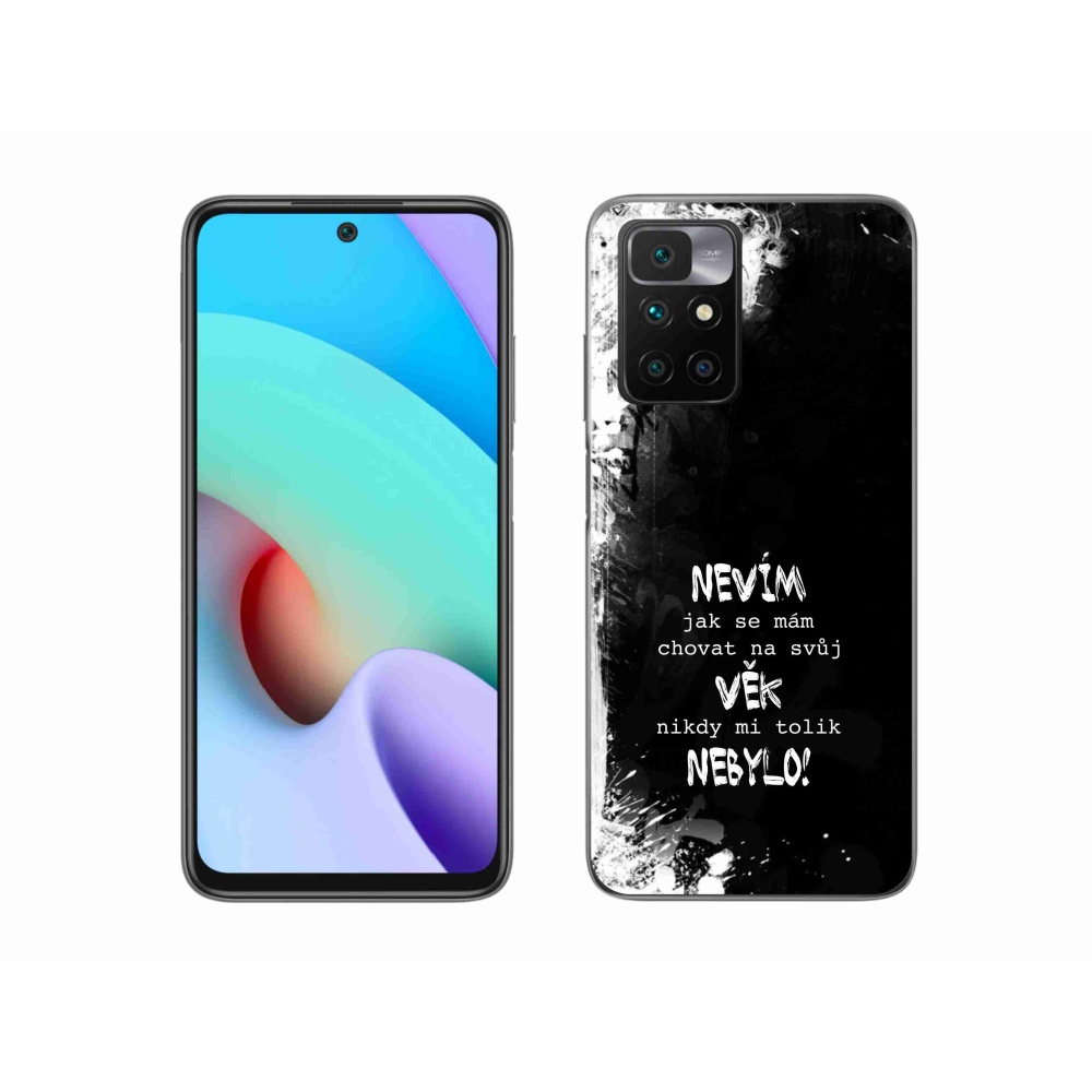 Gél borító mmCase a Xiaomi Redmi 10/Redmi 10 (2022) - vicces szöveg 14 fekete háttérrel