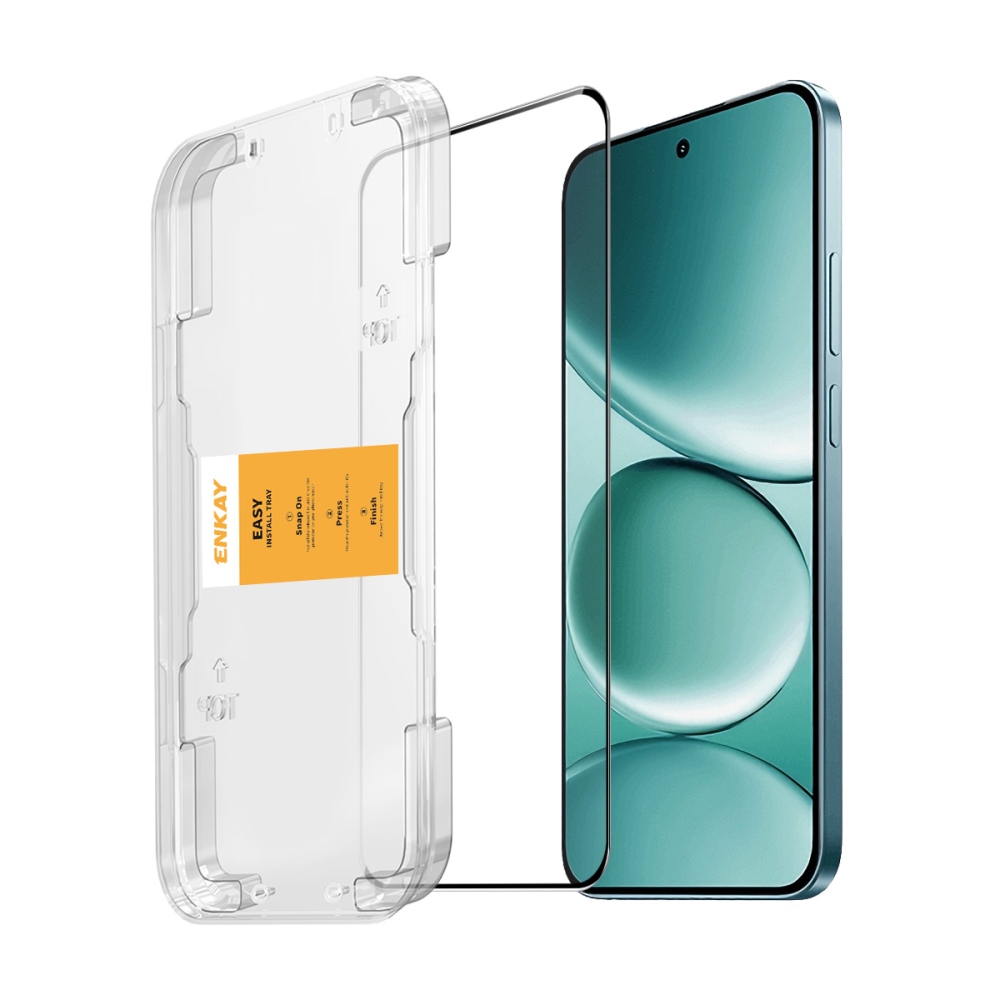 ENK teljes felületű edzett üveg a Xiaomi Redmi 17 4G/5G mobiltelefonhoz, felszerelési kerettel