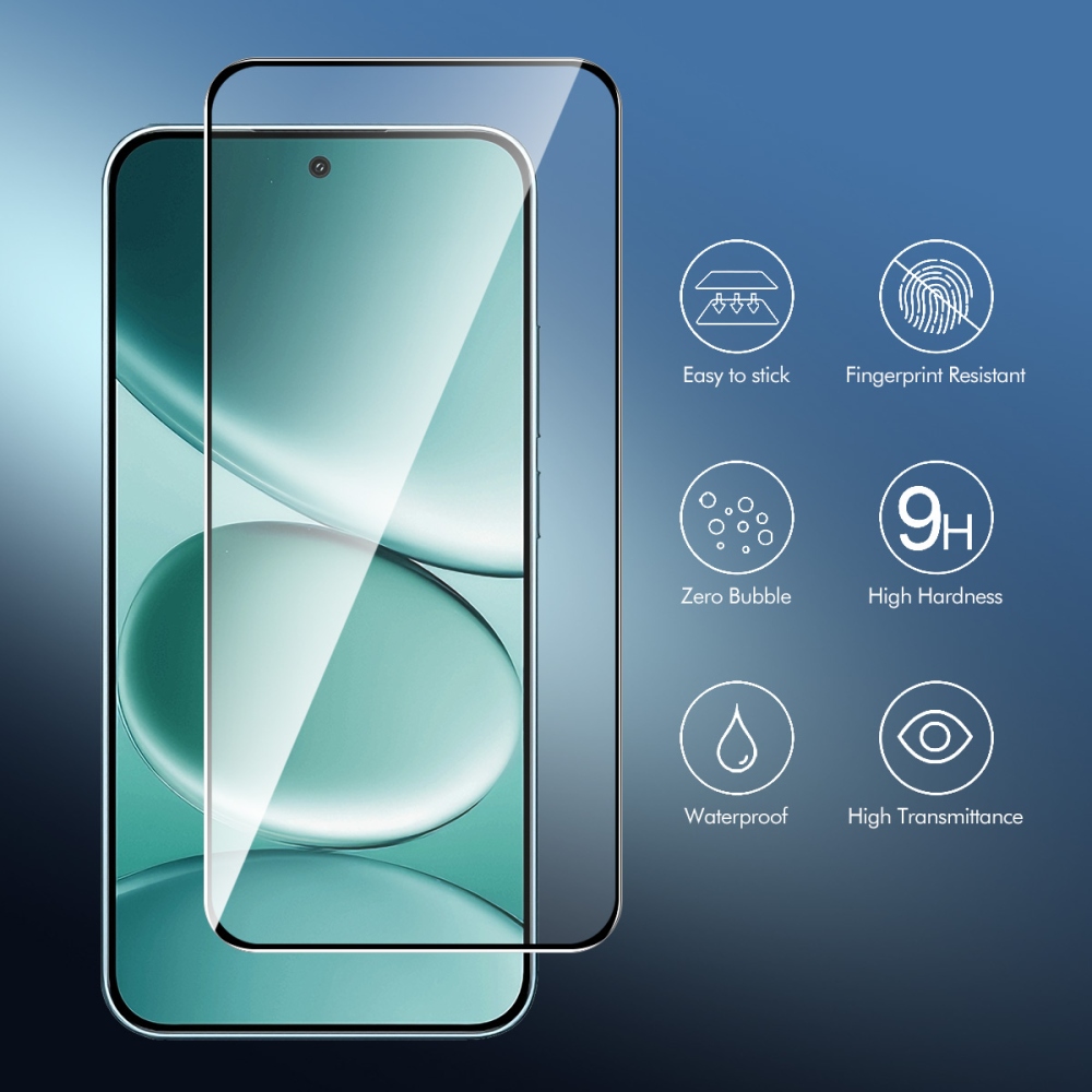 ENK teljes képernyő edzett üveg a Xiaomi Redmi Note 15 Pro 5G-nél alkalmazáskerettel