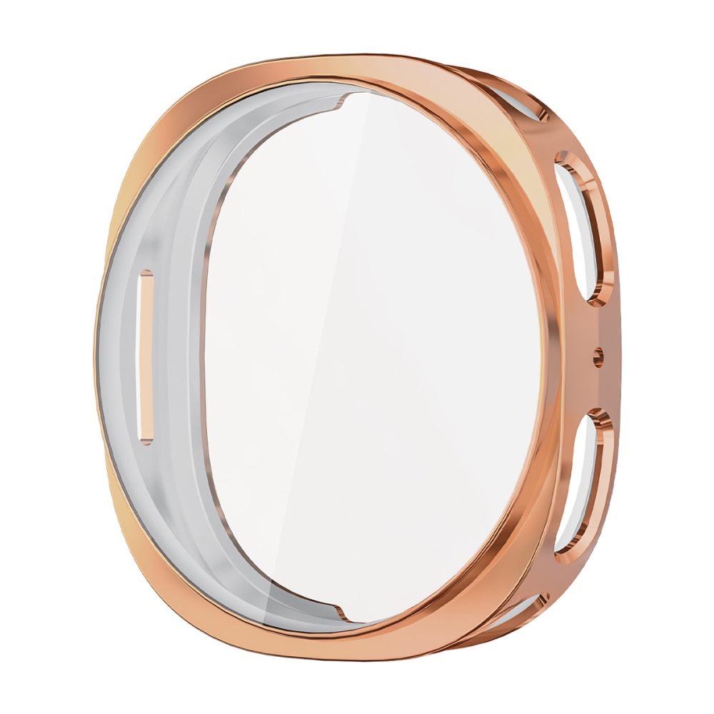 ENK Overall gél tok védőüveggel a Samsung Galaxy Watch9 40 mm-es/Watch8 40 mm-es modellekhez – rózsaszín-arany