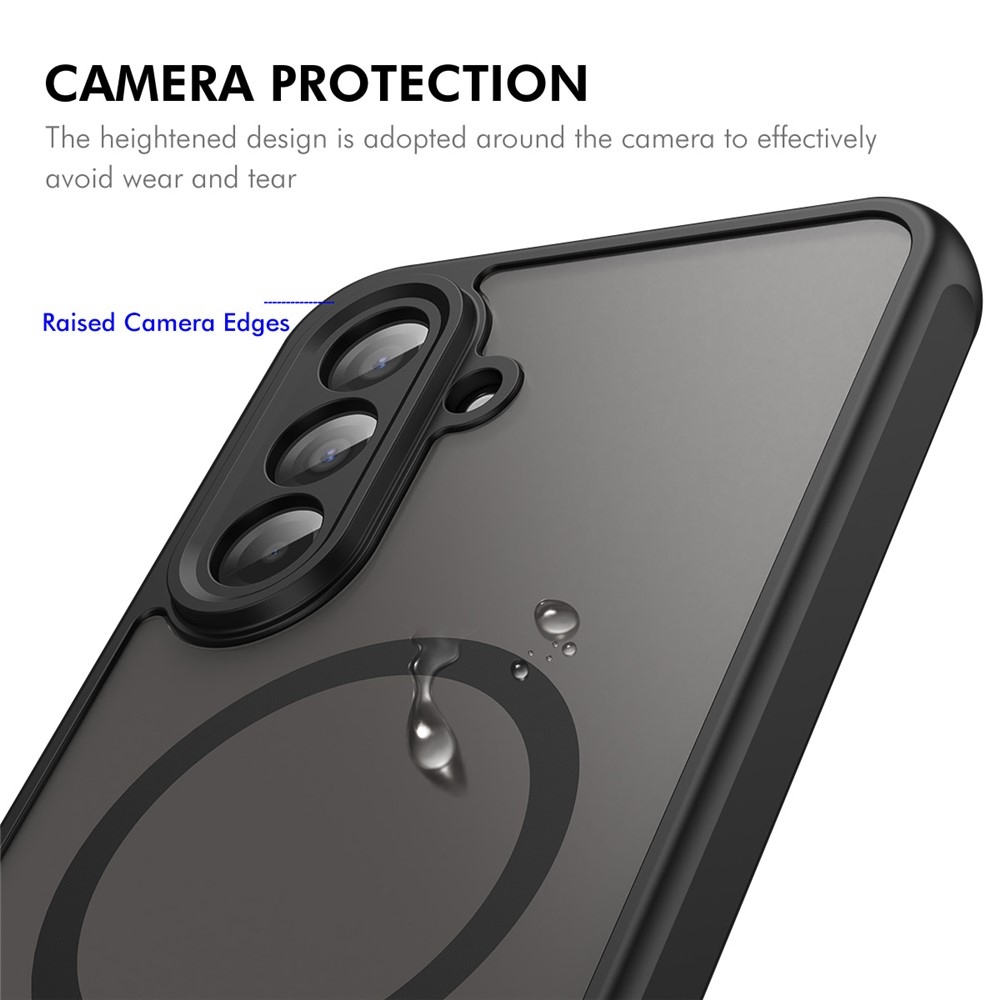 ENKAY matt zselés tok MagSafe + 9H védőüveg Samsung Galaxy A17 4G/5G készülékhez - fekete