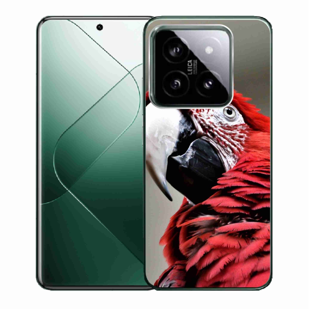 Gél tok mmCase a Xiaomi 14-hez - papagáj ara piros