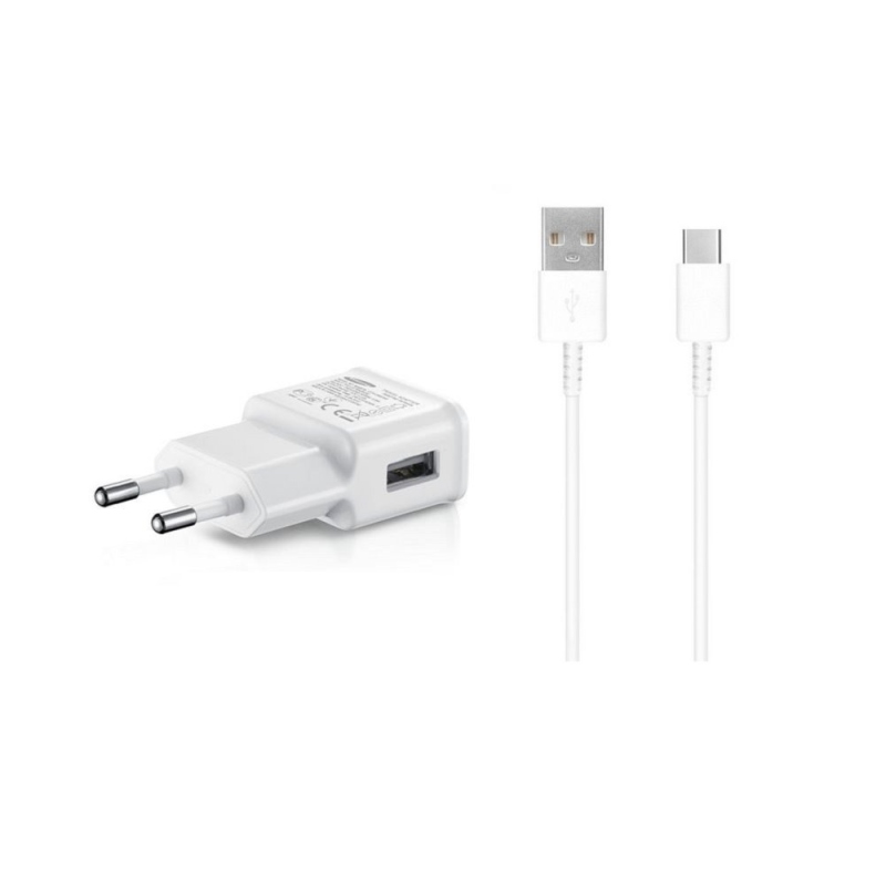 EP-TA200EWE + EP-DR140AWE Samsung 15W-os utazási töltő + USB-C adatkábel fehér (OOB Bulk)