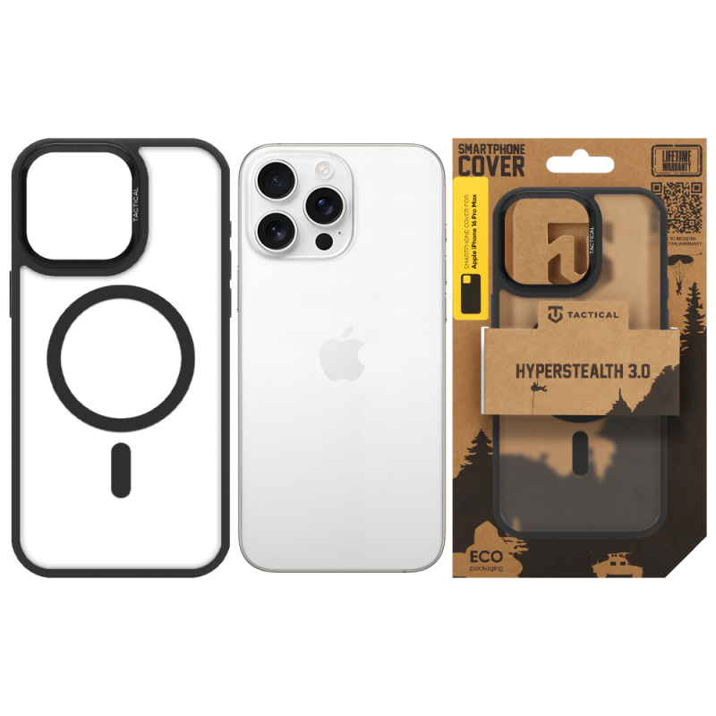 Tactical MagForce Hyperstealth 3.0 tok az Apple iPhone 16 Pro Max-hoz, Asphalt színben