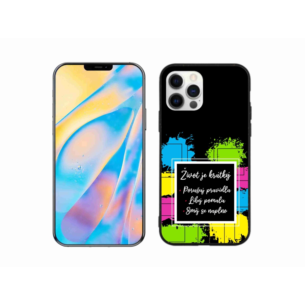 Gél borítás mmCase iPhone 12 Pro készülékhez - Idézet 5 fekete háttér