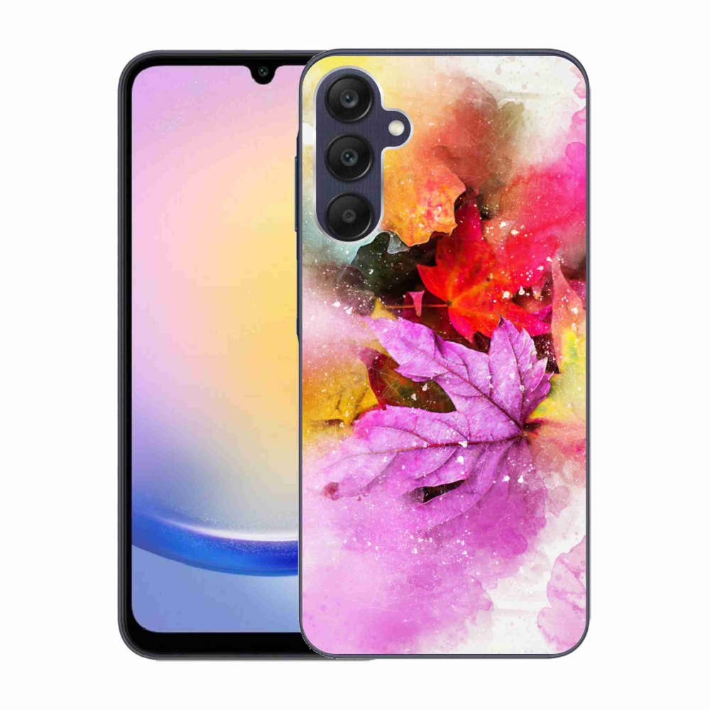 Gél borító mmCase Samsung Galaxy A25 5G - színes levelek - Samsung Galaxy A25 5G - színes levelek