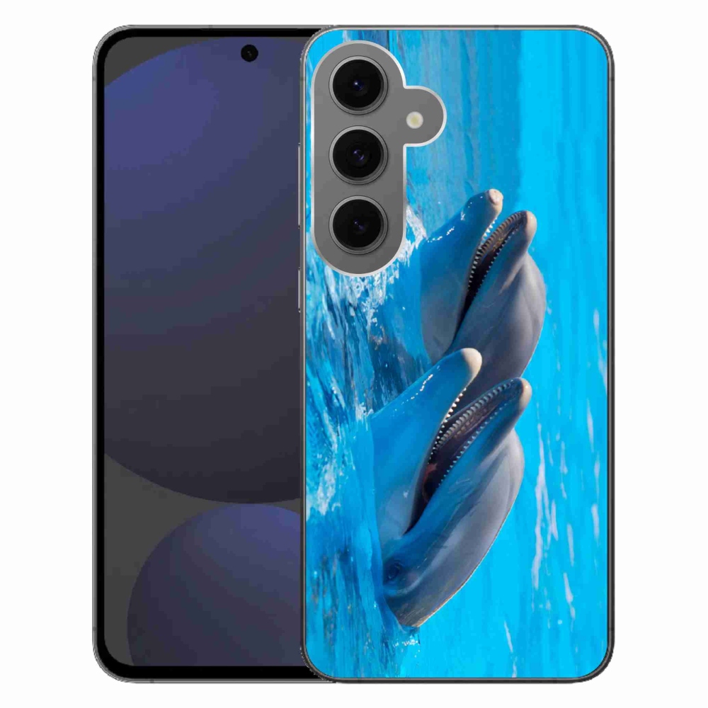 Zselés borítás mmCase Samsung Galaxy S24 FE készülékhez - delfinek