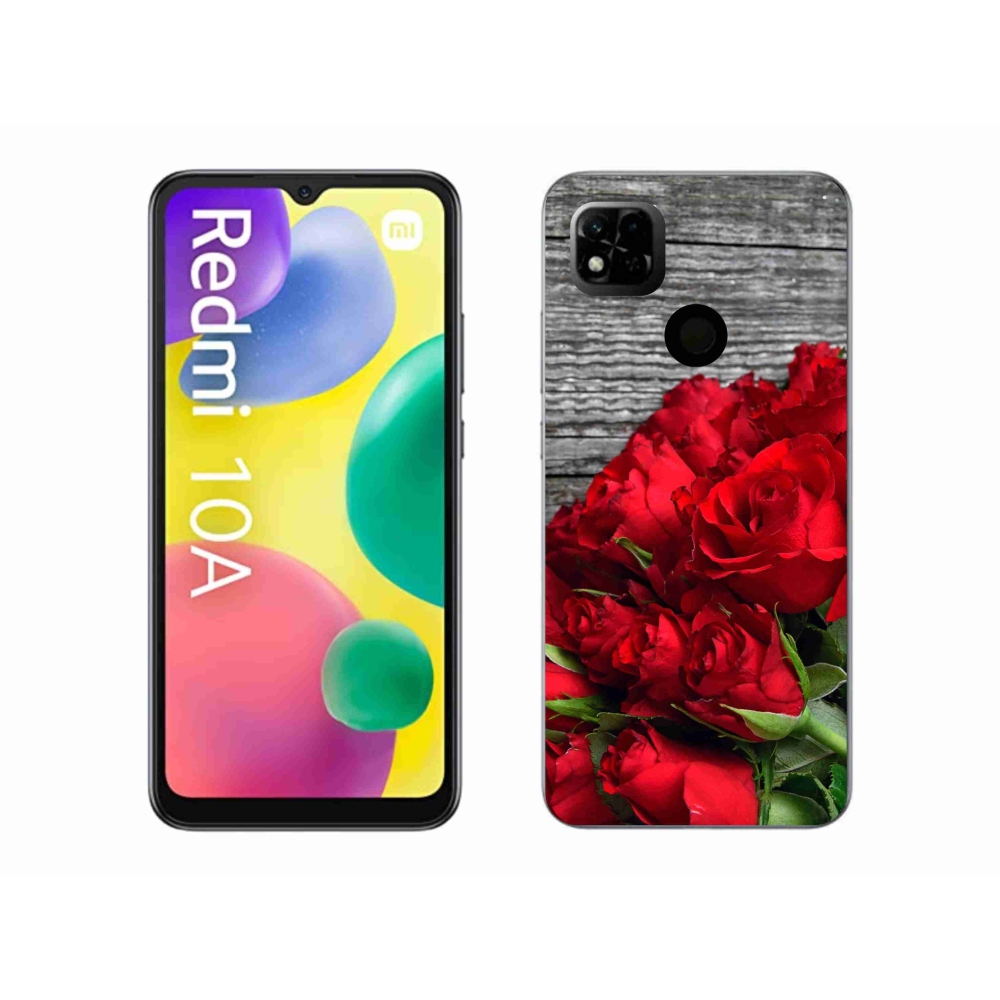Gél borítás mmCase a Xiaomi Redmi 10A számára - piros rózsa