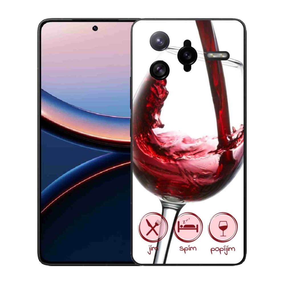 Gél borítás mmCase a Xiaomi Poco F7 Ultra számára - borospohár piros