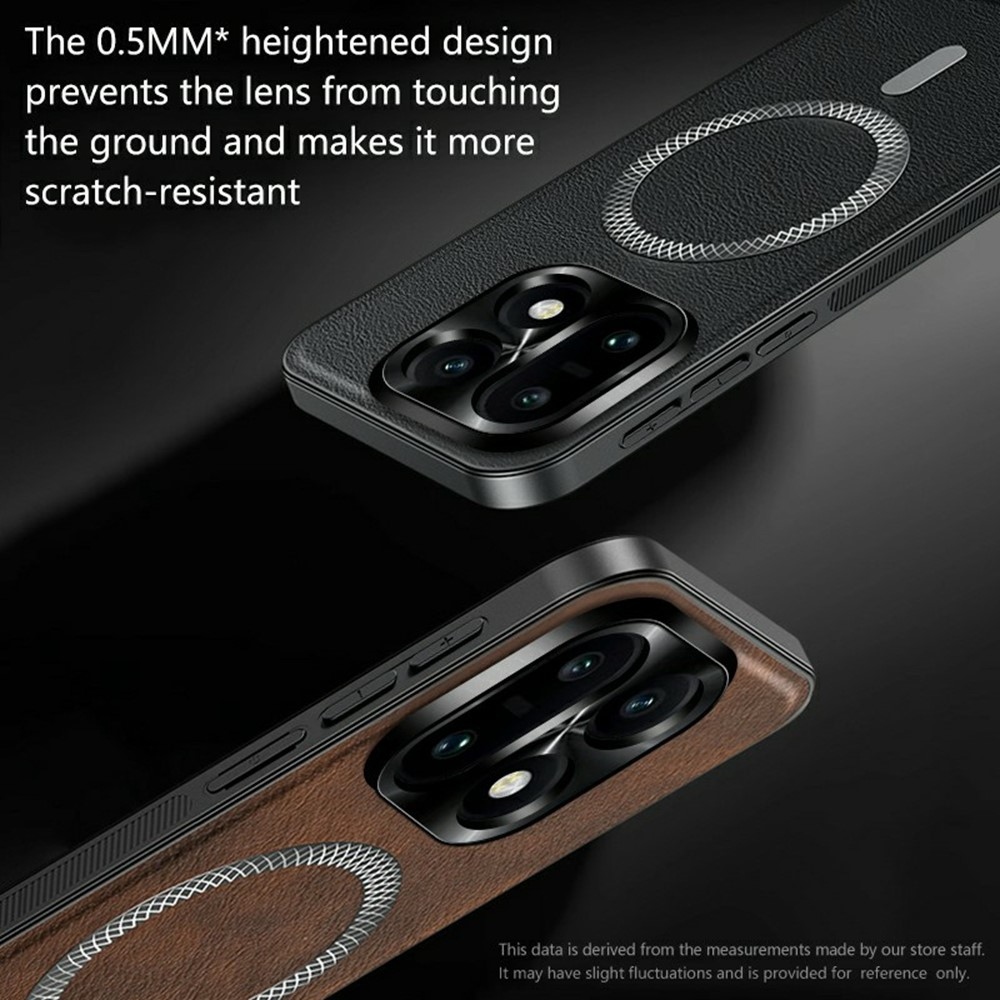 Equip zselés tok műbőrrel és MagSafe a OnePlus 15 5G számára - Fekete