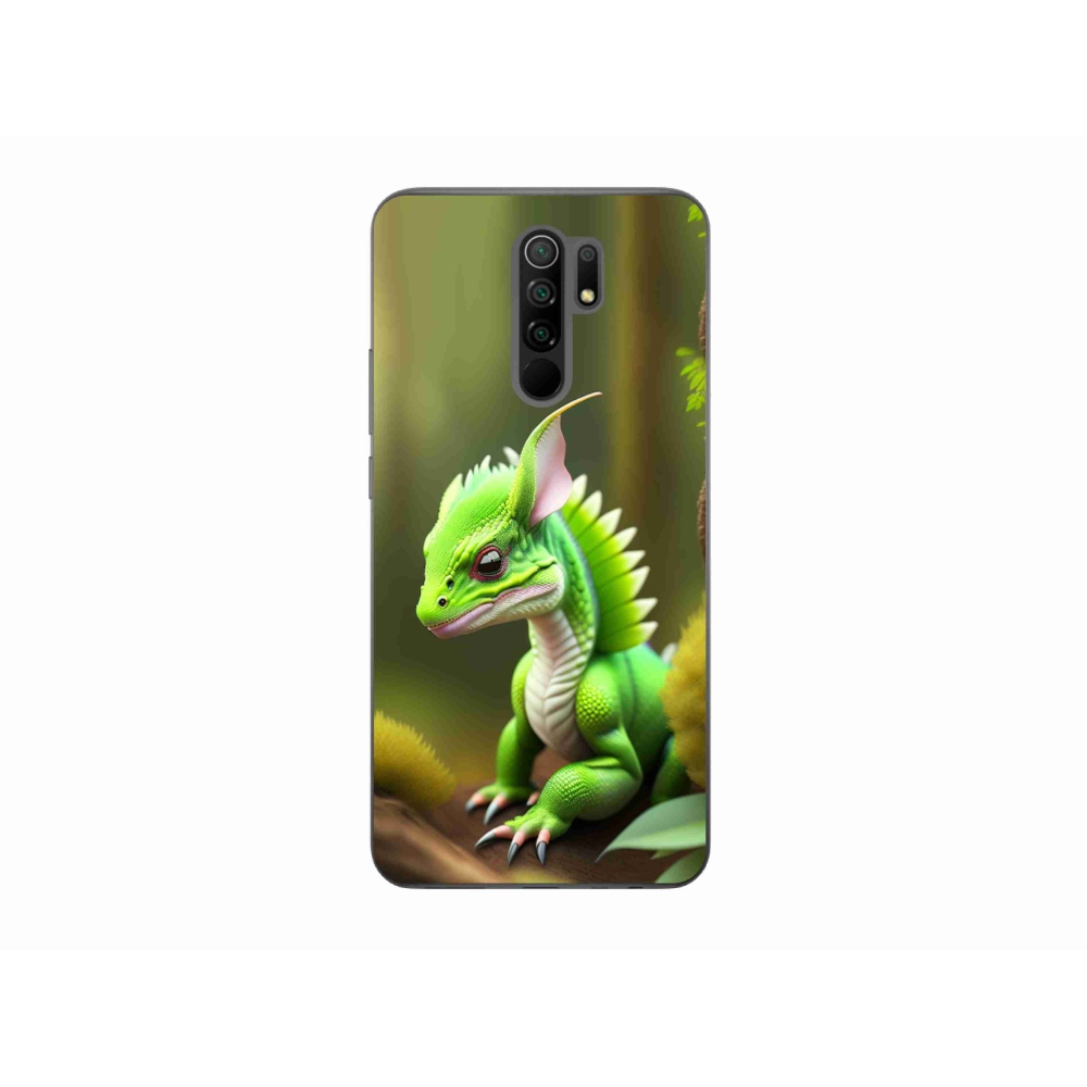 Gél borítás mmCase a Xiaomi Redmi 9-hez - zöld sárkány