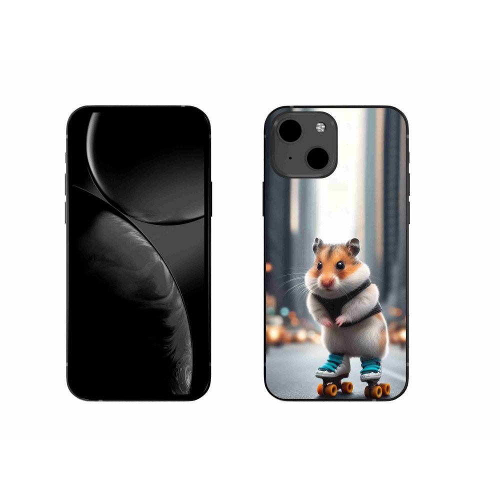 Zselés borítás mmCase iPhone 13 6.1 készülékhez - hörcsög korcsolyán
