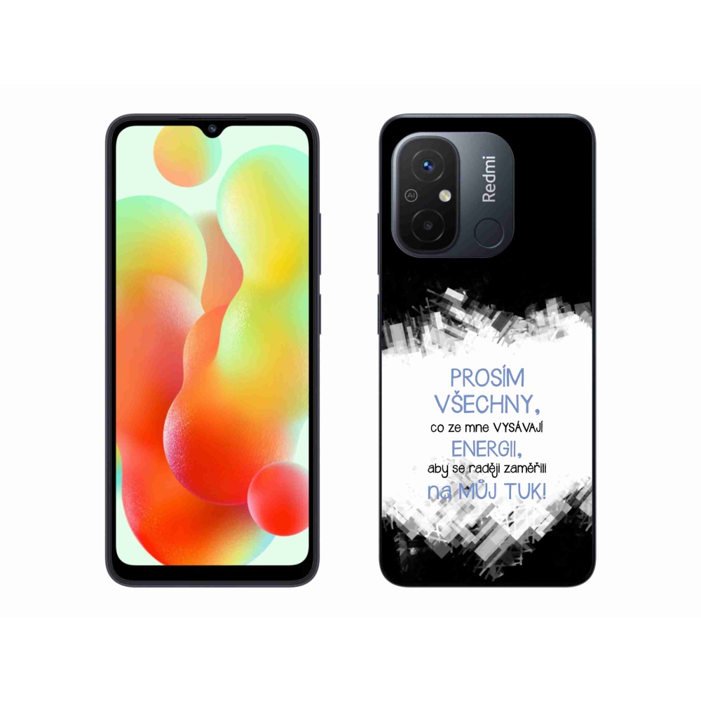 Gél borító mmCase a Xiaomi Redmi 12C-hez - vicces szöveg 1 kék