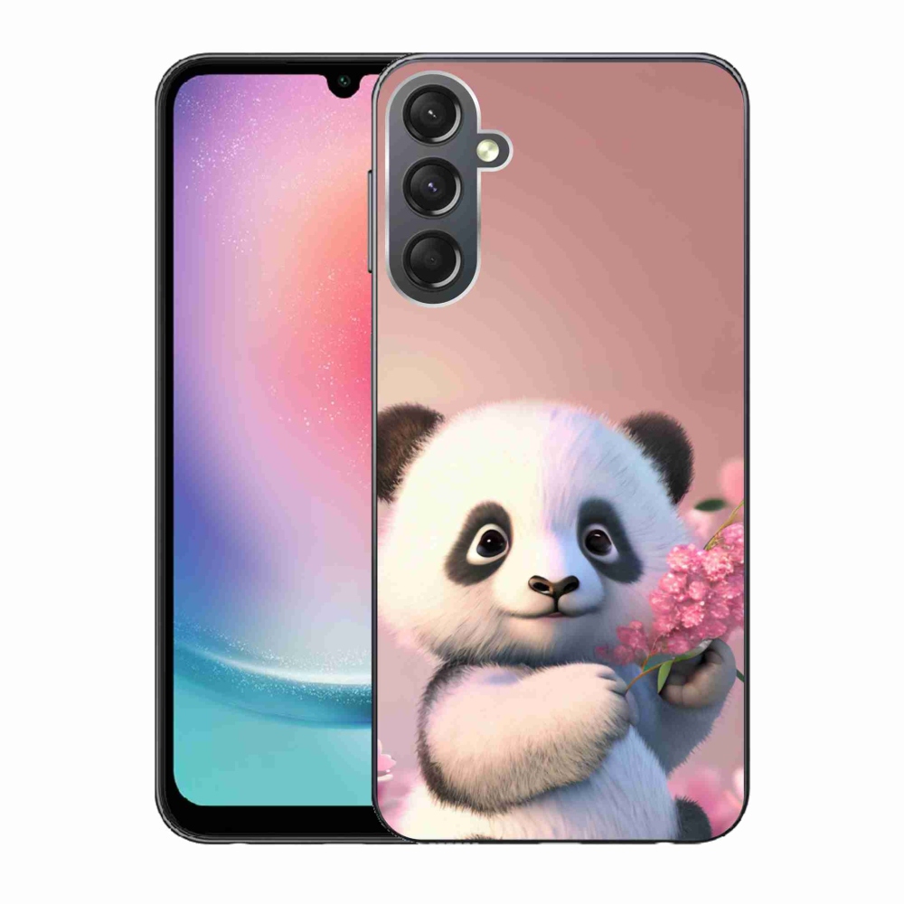 Gél borítás mmCase Samsung Galaxy A24 készülékhez - aranyos panda