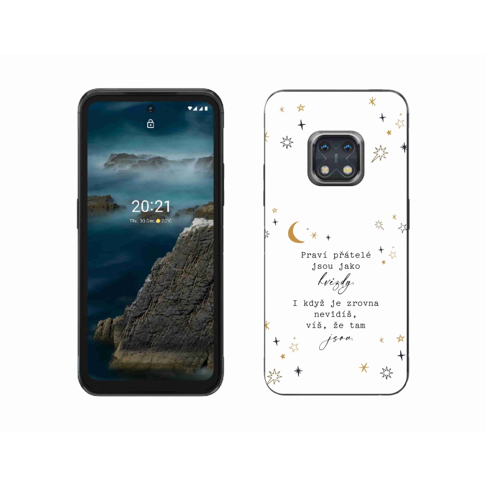 Zselés borítás mmCase a Nokia XR20 készülékhez - idézem 6 fehér háttér