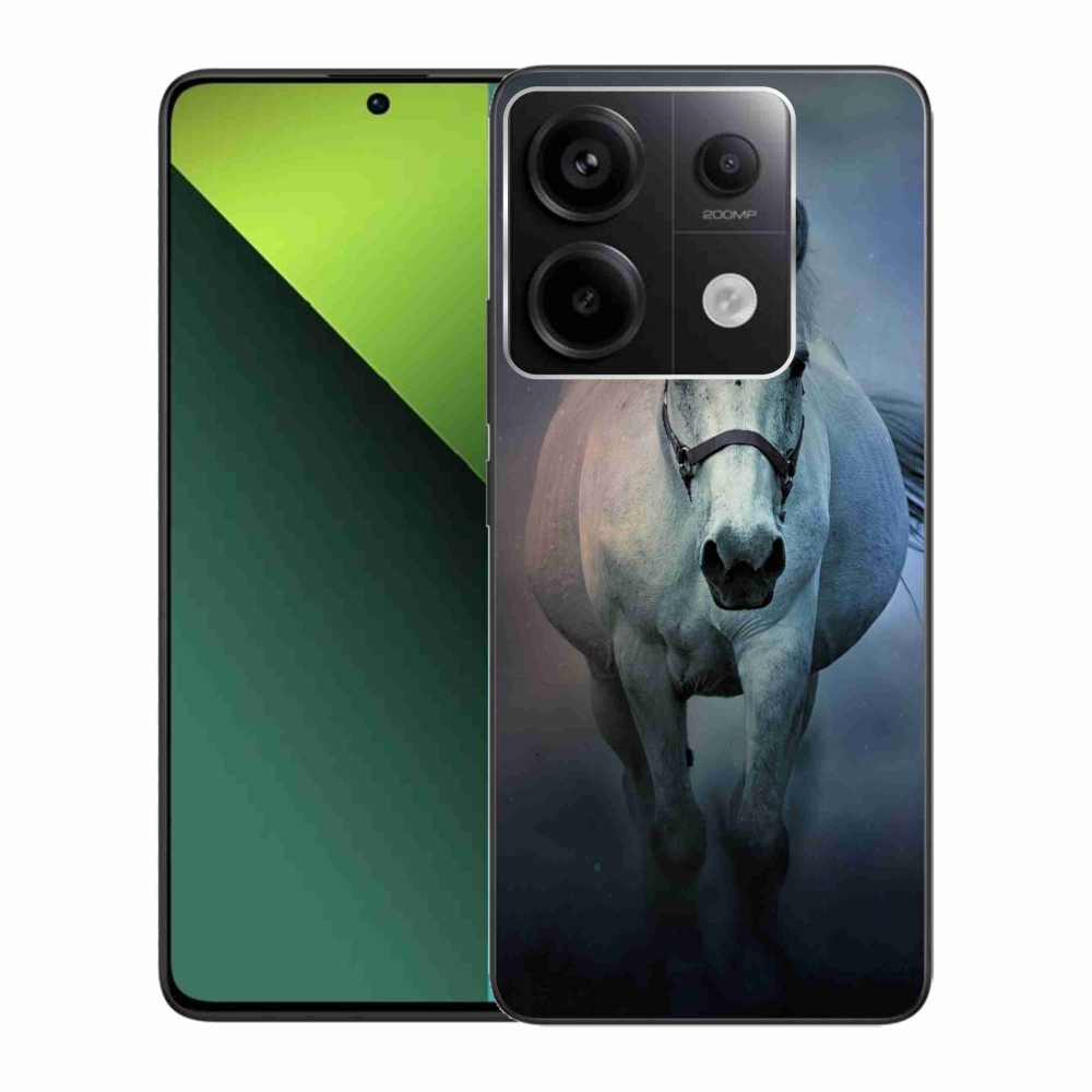 Gél tok mmCase a Xiaomi Redmi Note 13 Pro 5G/Poco X6 5G számára - futó fehér ló