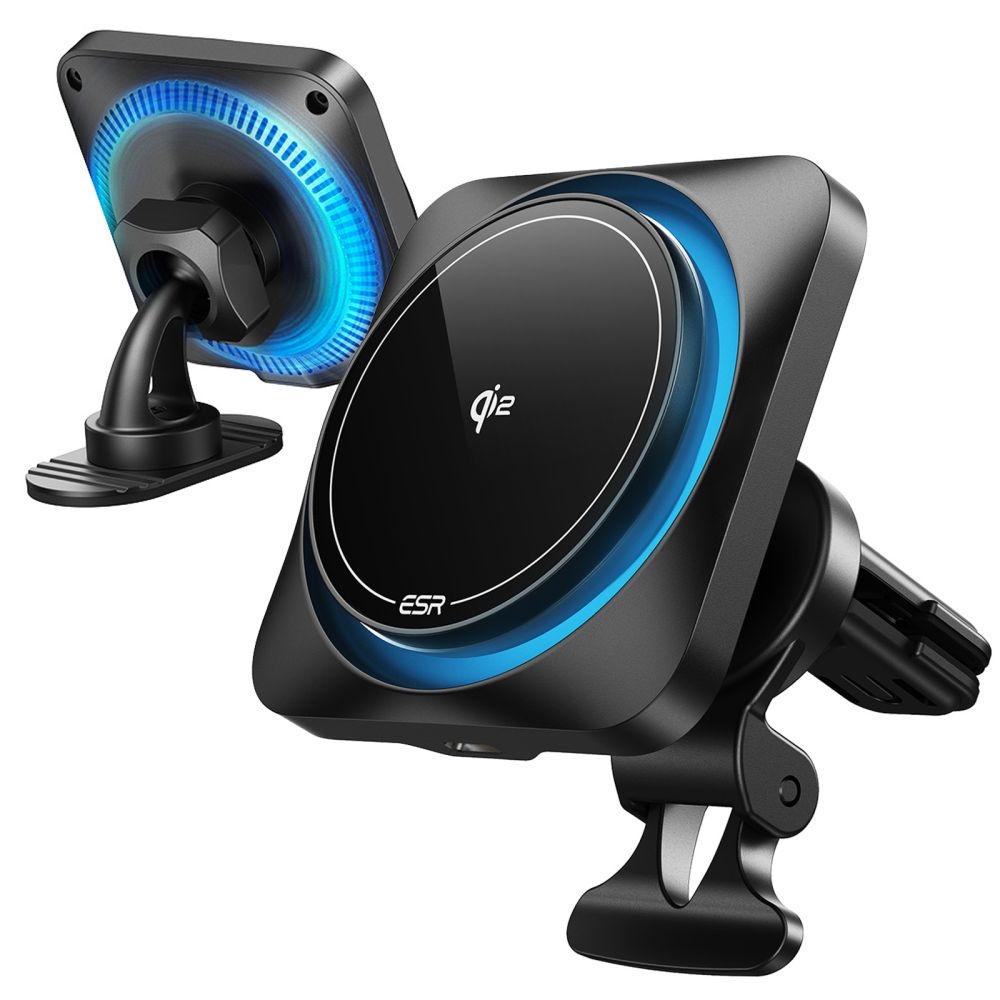 ESR HaloLock CryoBoost mágneses autós tartó MagSafe Qi2 töltéssel 15W - fekete