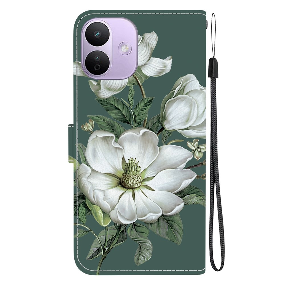 Essent könyvformájú tok a Xiaomi Redmi Note 17 Pro 5G-hez – fehér virágok