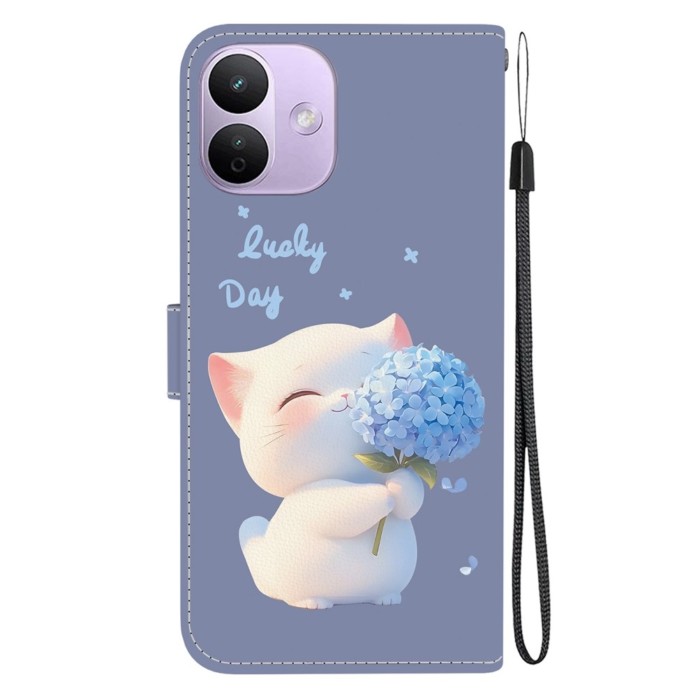Essent könyvformájú tok a Xiaomi Redmi Note 17 Pro 5G-hez – cica virággal