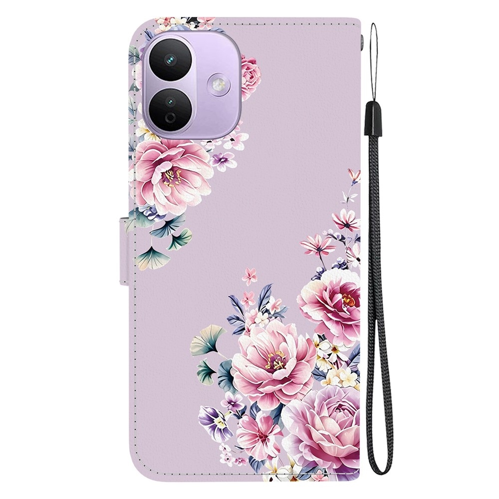 Essent könyvformájú tok a Xiaomi Redmi Note 17 Pro 5G-hez – pünkösdi rózsa virágok