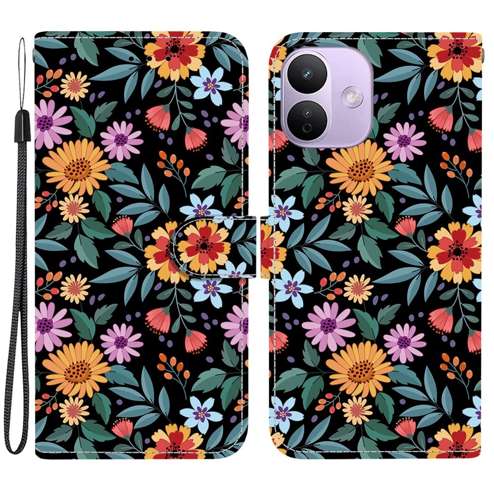 Essent könyvformájú tok a Xiaomi Redmi Note 17 Pro 5G-hez – mezei virágok