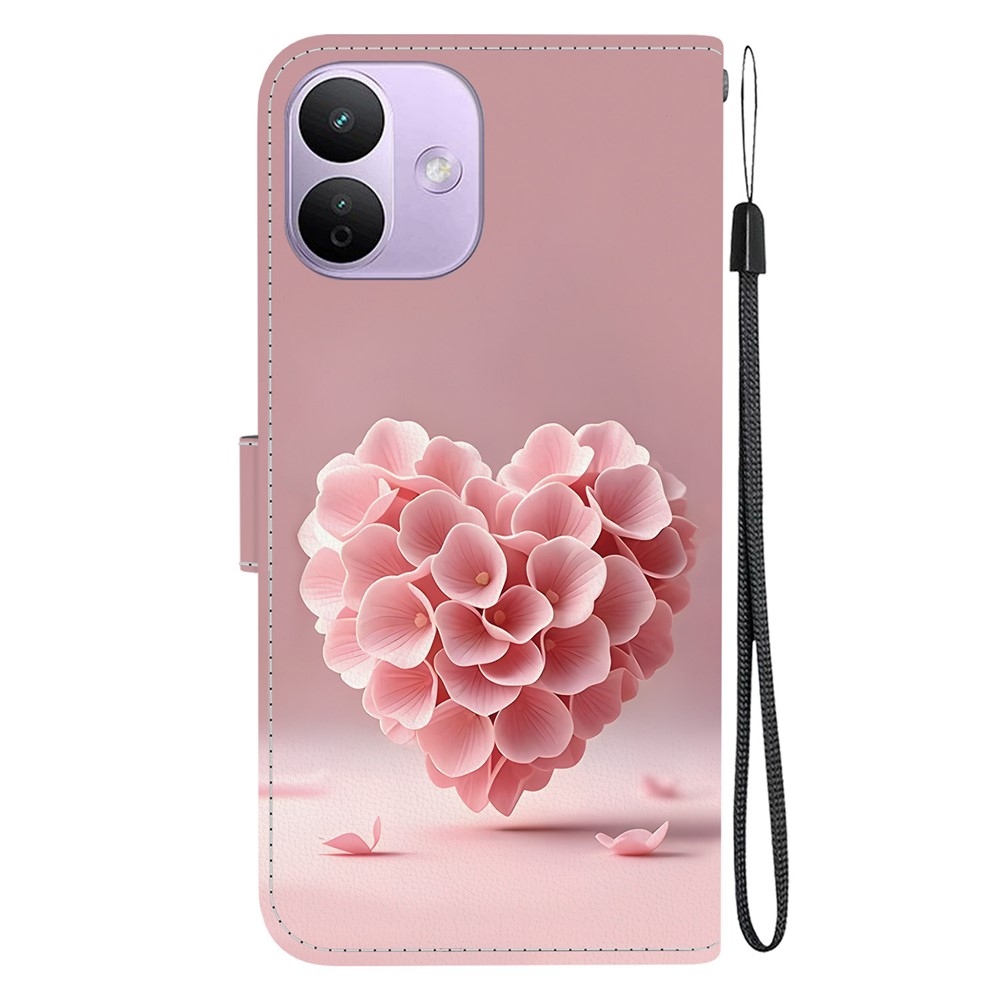Essent könyvformájú tok a Xiaomi Redmi Note 17 Pro 5G-hez – virágokból álló szív