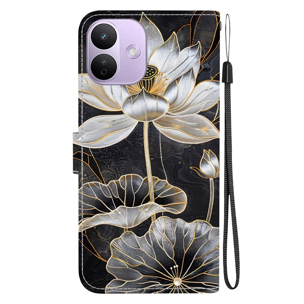 Essent könyvformájú tok a Xiaomi Redmi Note 17 Pro 5G-hez – arany lótusz