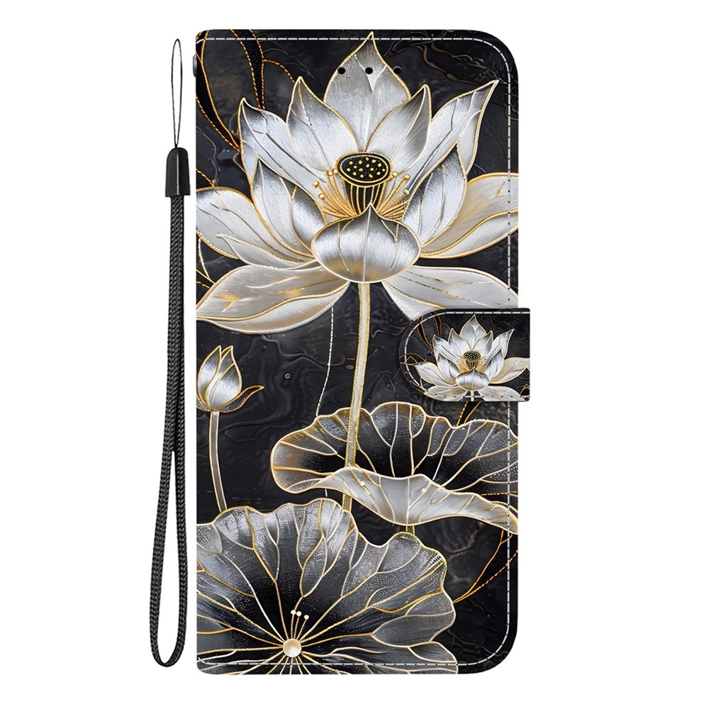 Essent könyvformájú tok a Xiaomi Redmi Note 17 Pro 5G-hez – arany lótusz