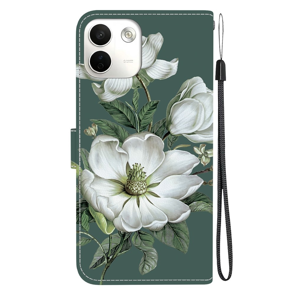 Essent könyvformájú tok a Xiaomi Redmi Note 17 Pro Max 5G-hez – fehér virágok
