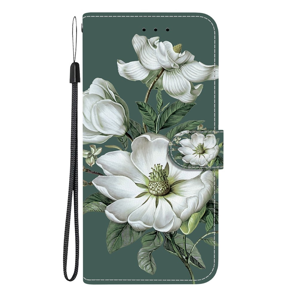 Essent könyvformájú tok a Xiaomi Redmi Note 17 Pro Max 5G-hez – fehér virágok