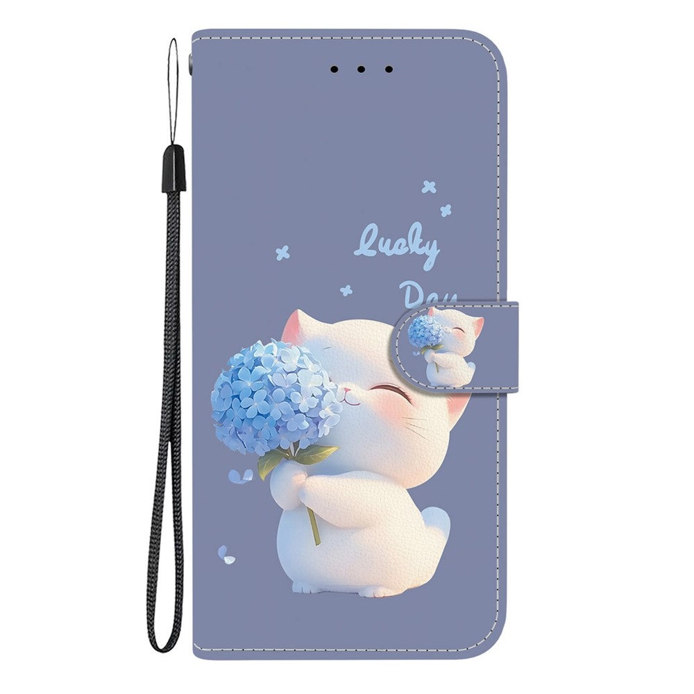 Essent könyvformájú tok a Xiaomi Redmi Note 17 Pro Max 5G-hez – cica virággal