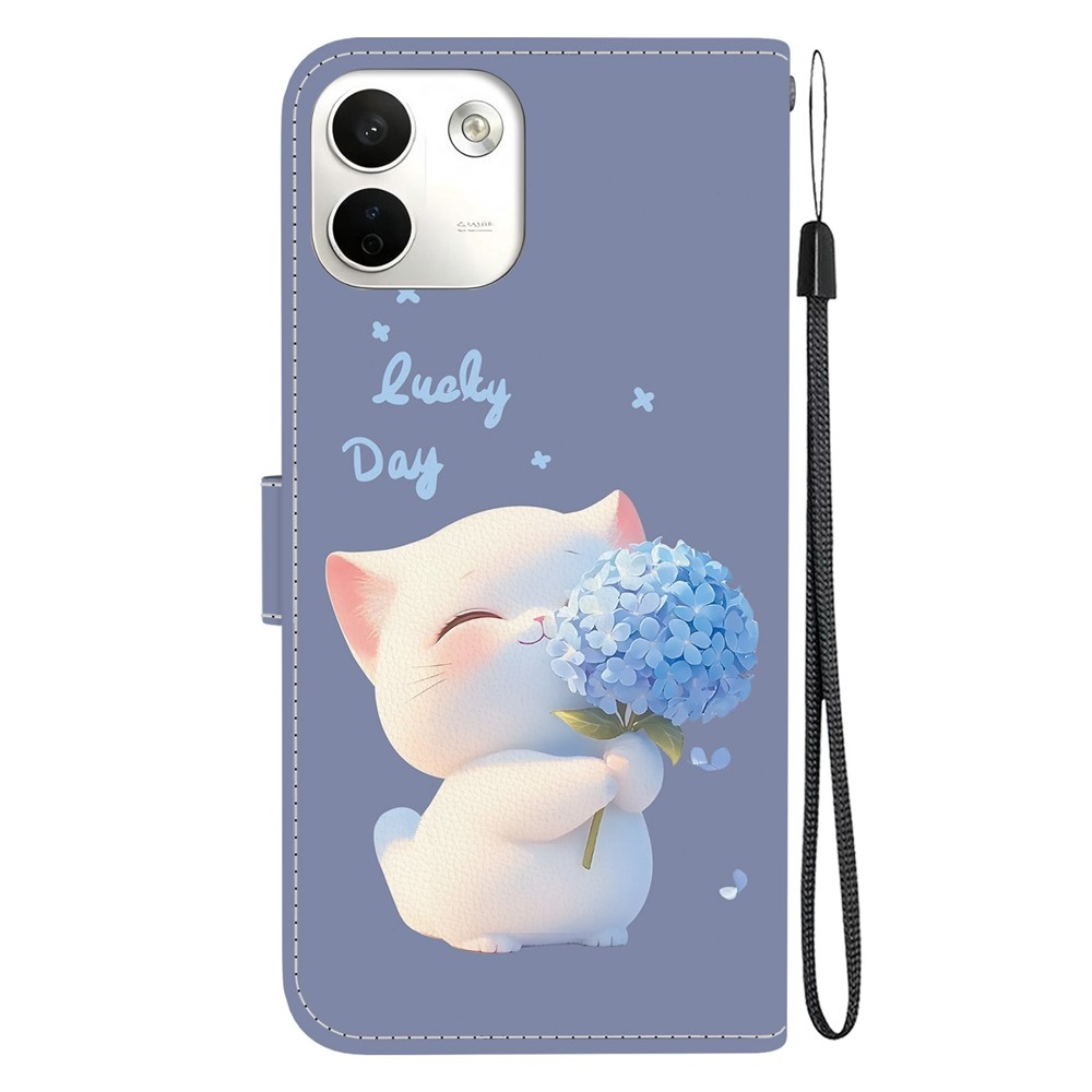 Essent könyvformájú tok a Xiaomi Redmi Note 17 Pro Max 5G-hez – cica virággal