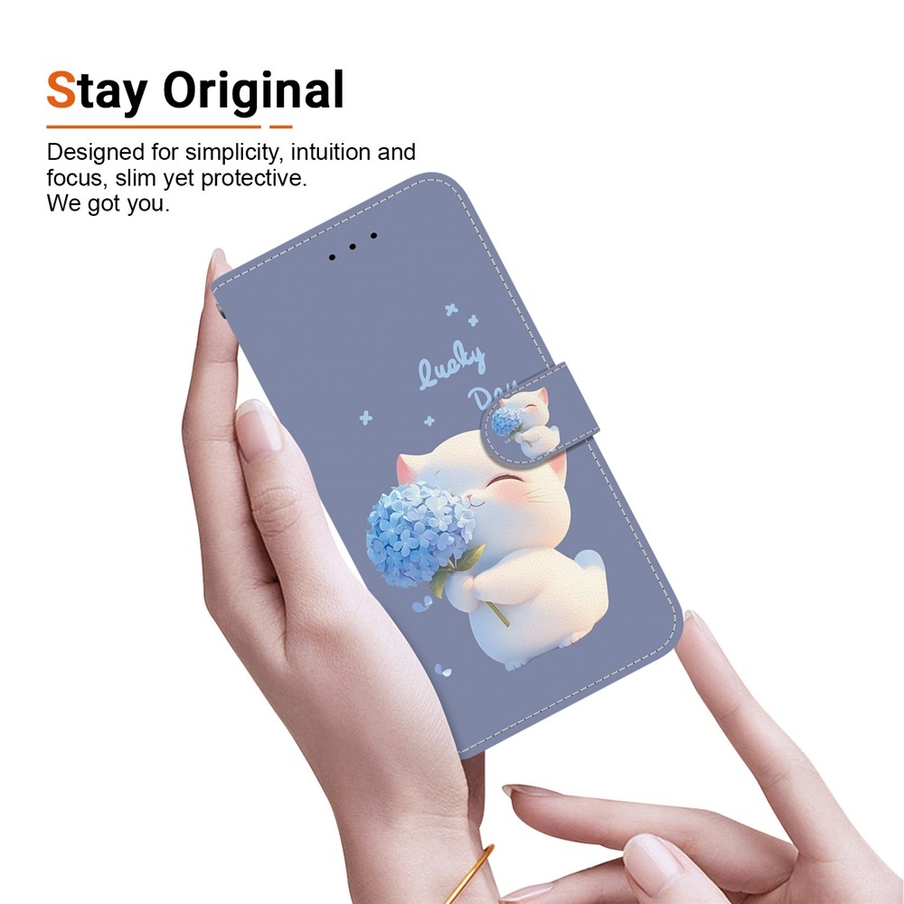 Essent könyvformájú tok a Xiaomi Redmi Note 17 Pro Max 5G-hez – cica virággal