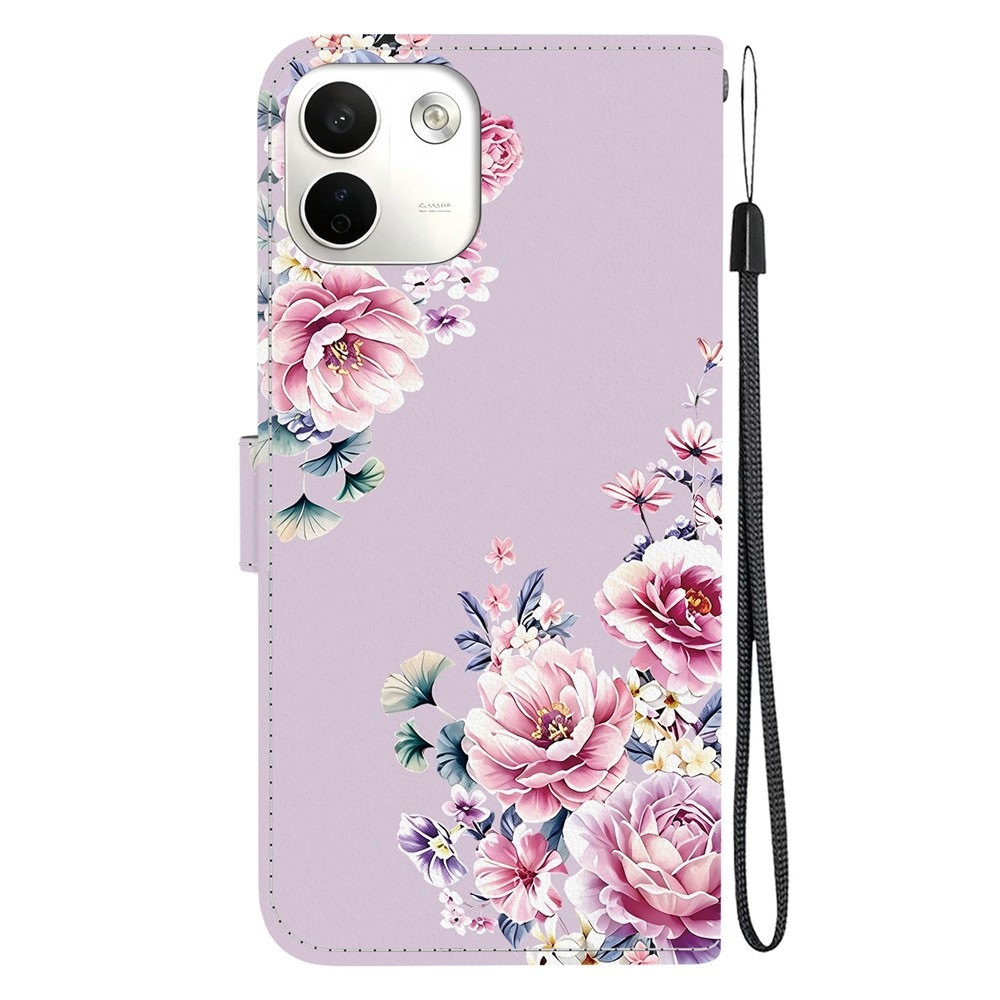 Essent könyvformájú tok a Xiaomi Redmi Note 17 Pro Max 5G-hez – pünkösdi rózsa virágok