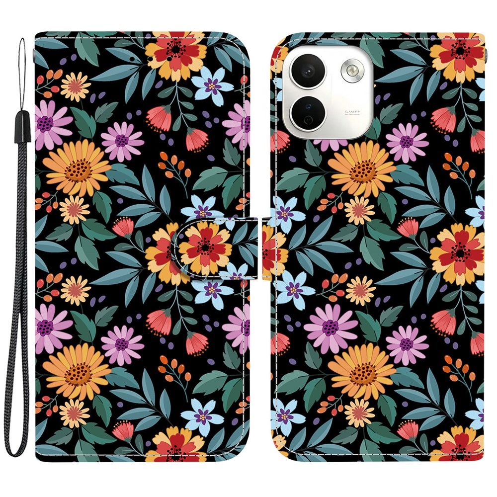 Essent könyvformájú tok a Xiaomi Redmi Note 17 Pro Max 5G-hez – mezei virágok