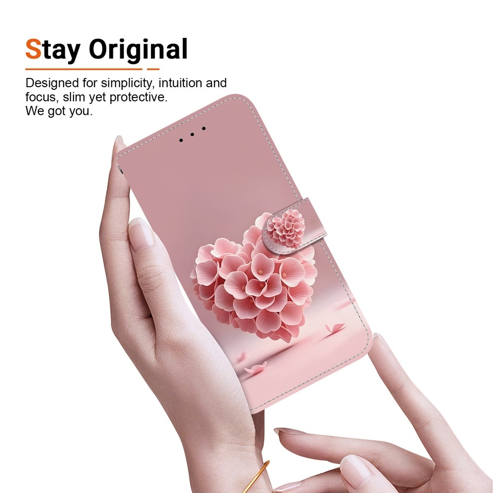 Essent könyvformájú tok a Xiaomi Redmi Note 17 Pro Max 5G-hez – virágokból álló szív
