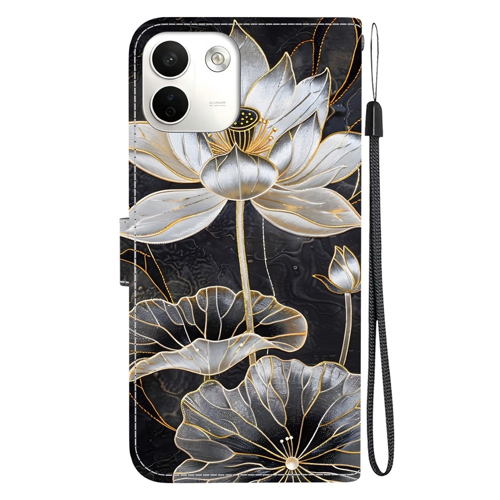 Essent könyvformájú tok a Xiaomi Redmi Note 17 Pro Max 5G-hez – arany lótusz