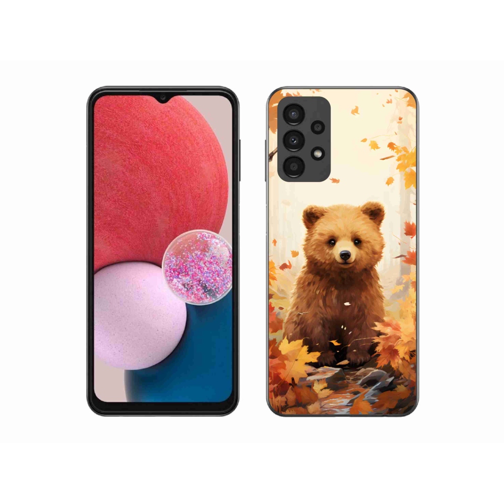 Zselés borítás mmCase Samsung Galaxy A13 4G - medve az erdőben
