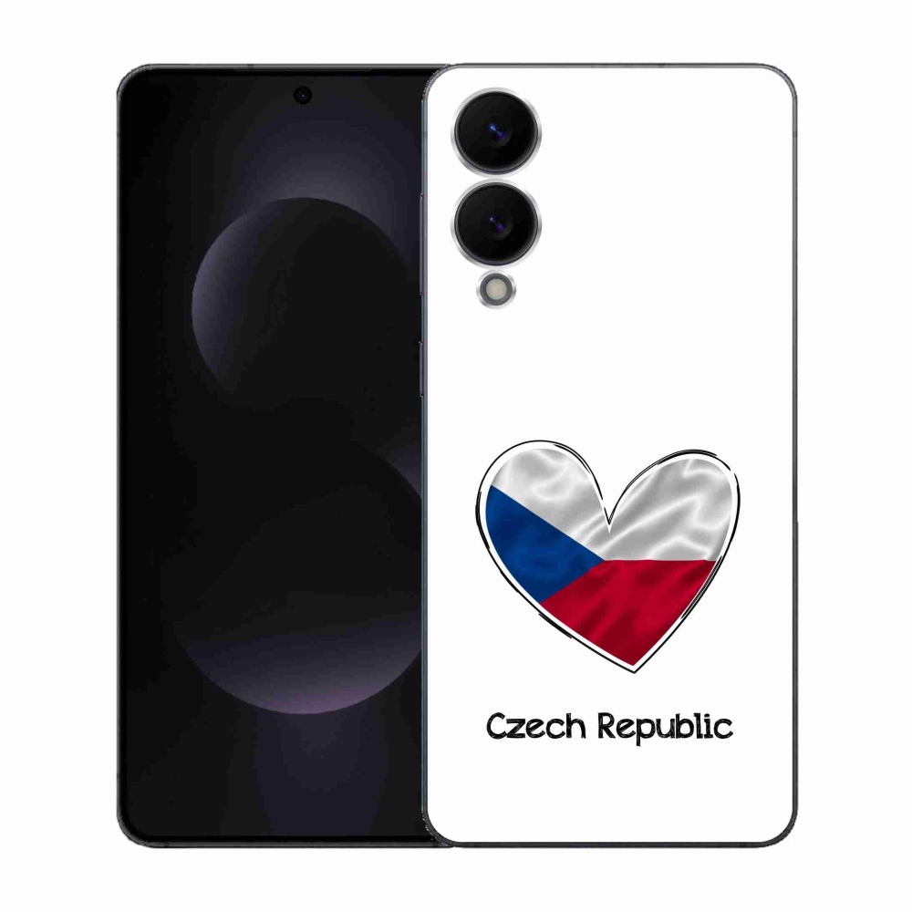 Gél borítás mmCase Samsung Galaxy S25 Edge - zászló szív fehér háttérrel