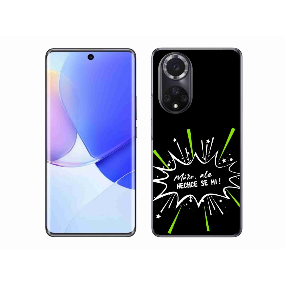 Gél borító mmCase a Honor 50 készülékhez - vicces szöveg 11 fekete háttér