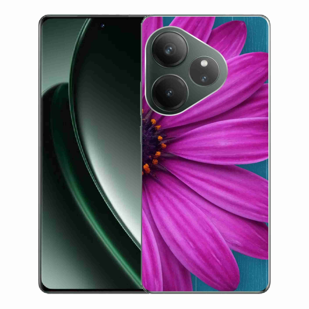 Gél tok mmCase a Realme GT 6 5G/GT 6T 5G számára - lila százszorszép