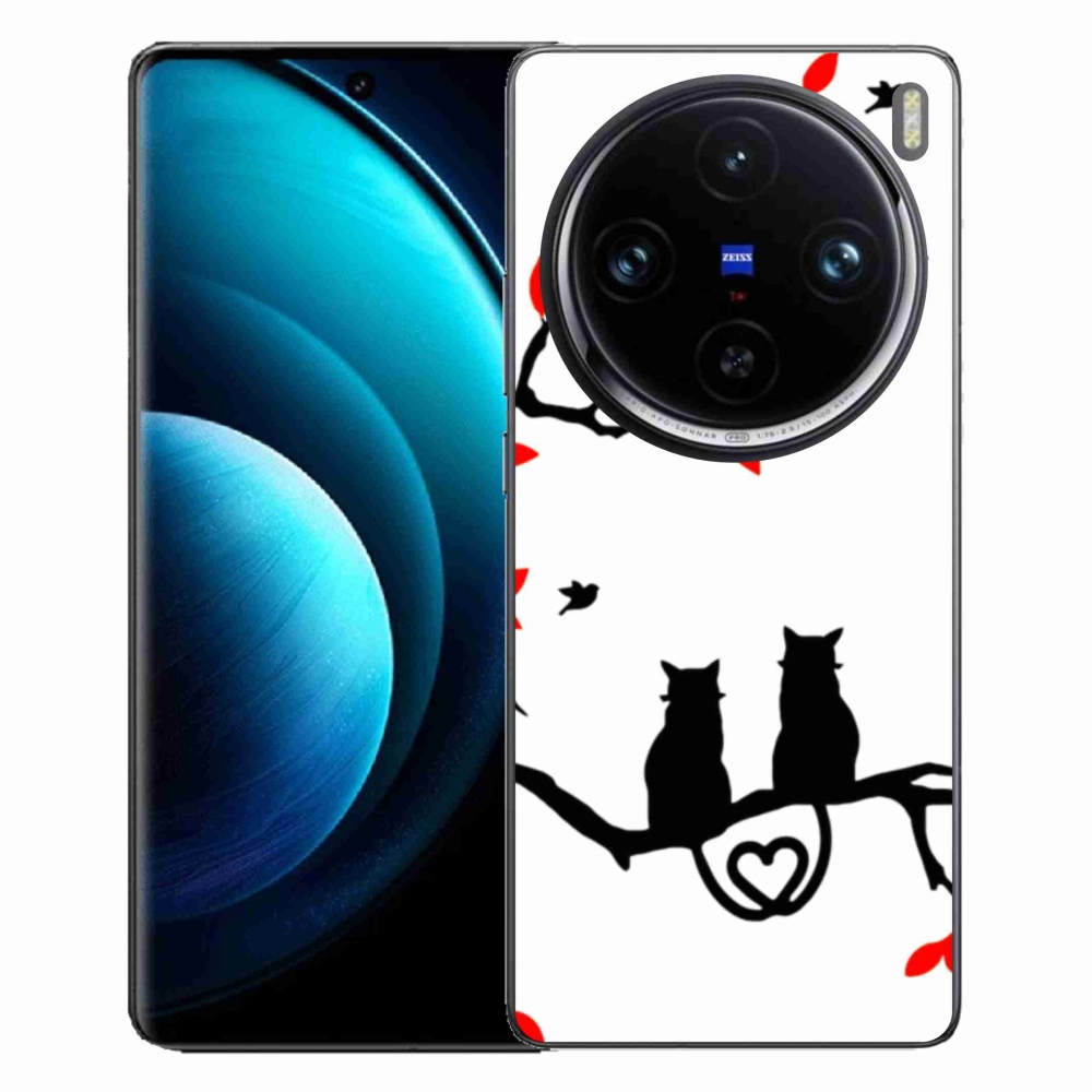Zselés borítás mmCase a Vivo X100 Pro 5G-hez - macska szeretet