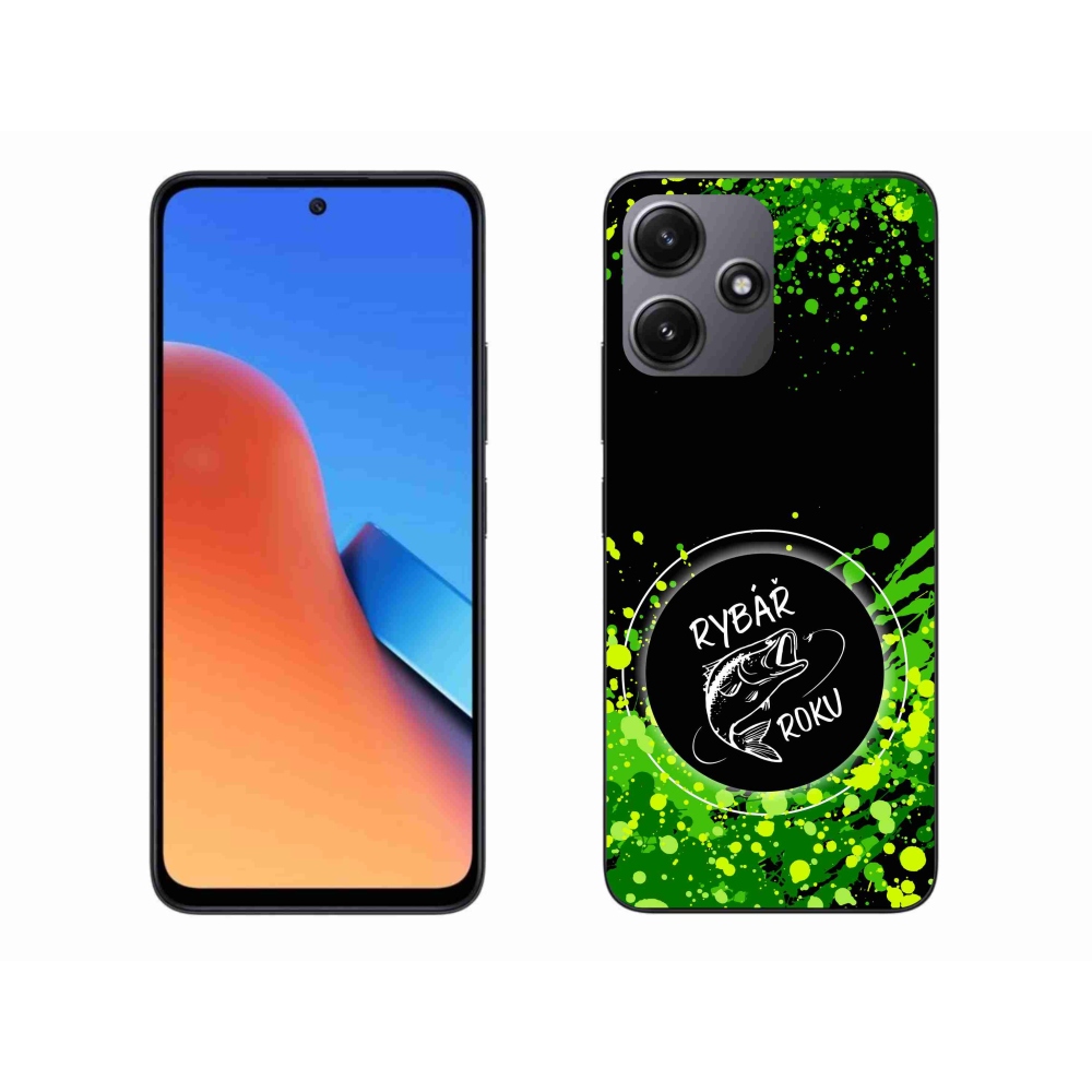 Gél borító mmCase a Xiaomi Redmi 12 5G-hez - az év horgásza fekete háttérrel