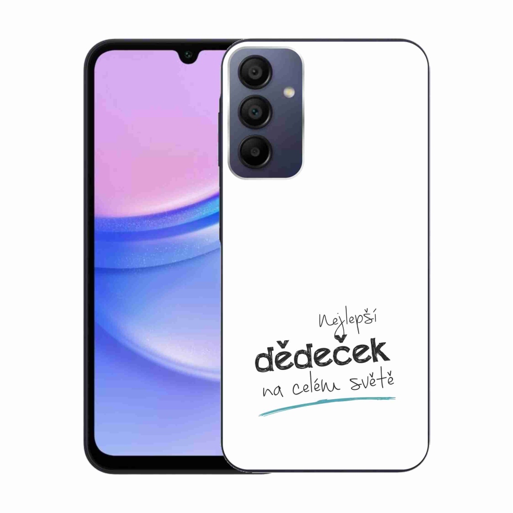 Gél borító mmCase Samsung Galaxy A15 4G/5G - a legjobb nagypapa 3 fehér háttérrel