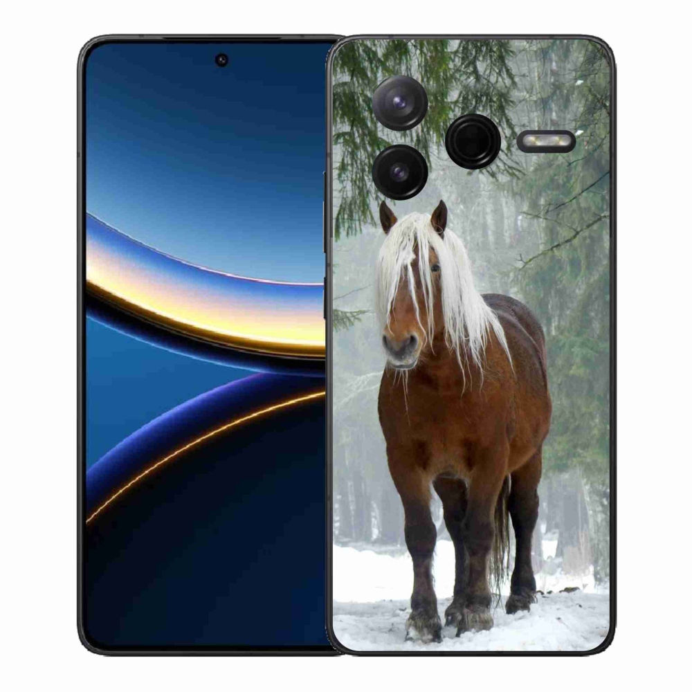 Gél borítás mmCase a Xiaomi Poco F7 Pro számára - ló az erdőben