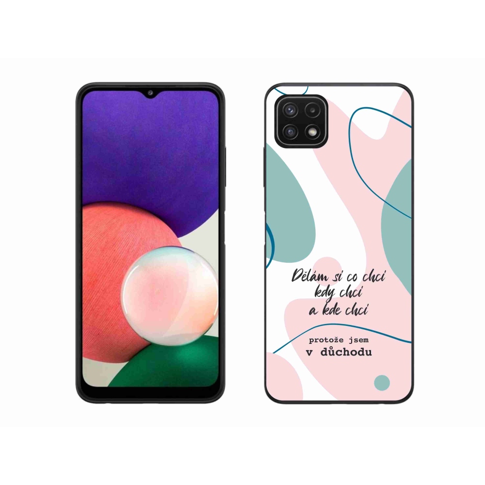 Gél borító mmCase Samsung Galaxy A22 5G - vicces szöveg 10 fehér háttér