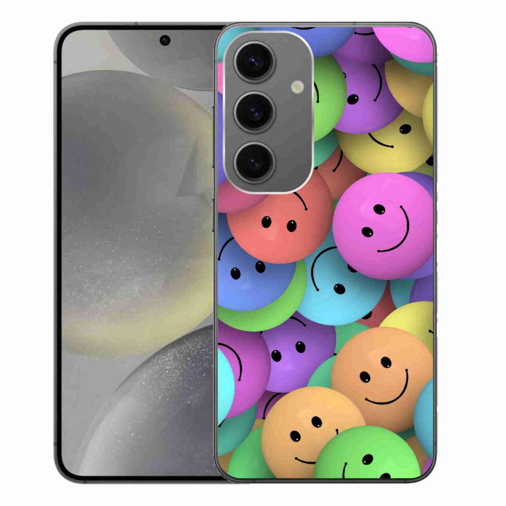 Gél borító mmCase Samsung Galaxy S24+ készülékhez - színes smiley-k